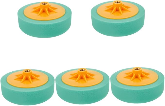 ULTECHNOVO 5pcs Drill Buffer Attachment Polishing Sponge Pad for Vehicles Restores Gloss and Mirror Finish Compatible Drills for Waxing and Sealing