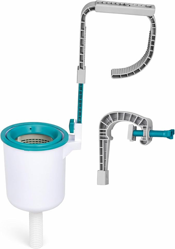 Bestway Flowclear Pool Wall Mounted Automatic Pool Surface Skimmer for Above Ground Pools with 530 Gallon and Above Filter Pumps, White/Blue
