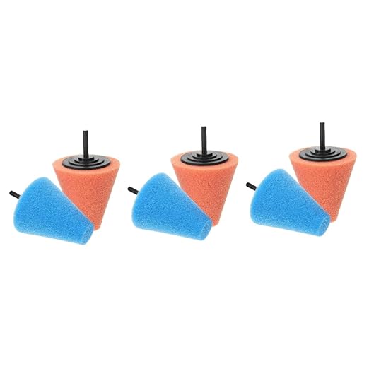 6pcs Drill Buffer Attachment Polishing Sponge Pad for Car Detailing Buffing Discs for Wheel Polishing