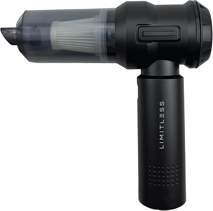 Limitless 2-in-1 Portable Cordless Powerful 3-Mode 14000Pa Handheld Vacuum & Air Blower/Pump with Carrying Case + Attachments