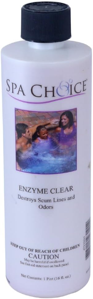 SpaChoice 1-Pint Premium Hot Tub Enzyme Clear, Spa Clarifier Hot Tub, Made in USA