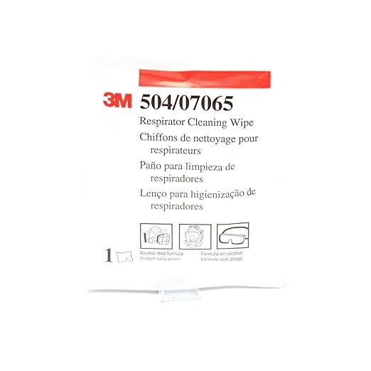 3M 50051131070658 504 Alcohol-Free Respirator Cleaning Wipes 504 (Pack of 100)