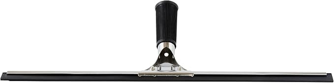 Restaurantware-Clean Tek Professional 17.72 Inch Window Squeegee, 1 Cleaning Squeegee with Rubber Blade - No-Slip Handle, Clean Mirror Or Car Windshield, Stainless Steel Wiper for Glass Door