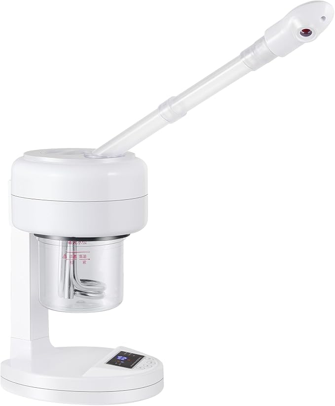 Facial Steamer Nano Ionic Face Steamer with Extendable Arm, Portable Facial Steamer, Rotating Nozzle Esthetician Vapor Face Steamer