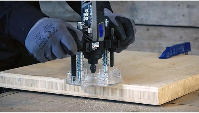 Dremel 335-01 Rotary Tool Plunge Router Attachment, Light-Duty Routing Projects, Perfect for Woodworking & Inlay Work