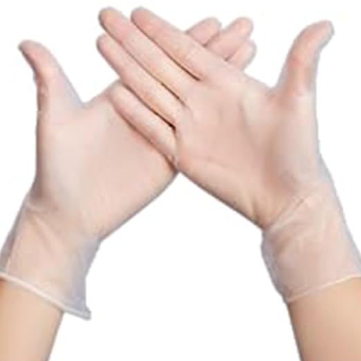 Jointown Basic Medical Clear Vinyl Exam Gloves - Latex-Free & Powder-Free - VGPF-3004 (Case of 1,000), Xtra Large