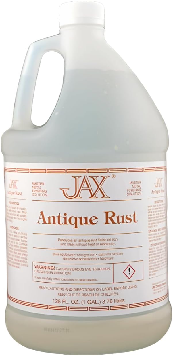 JAX Antique Rust - Metal Finishing Solution - Antique Finish without Heat or Electricity - Gallon