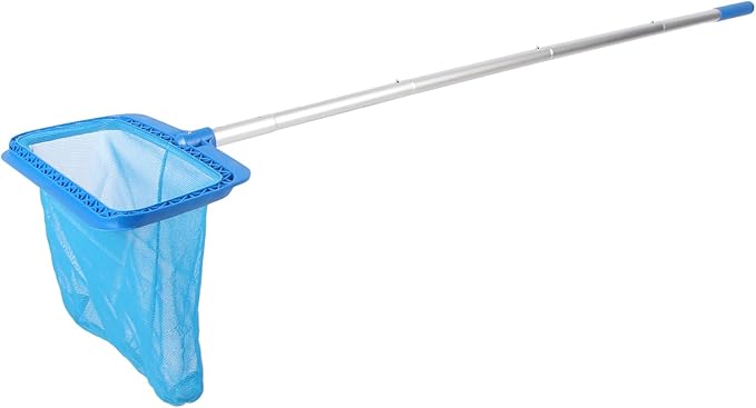Swimming Pool Leaf Skimmer Net,Swimming Pool Telescopic Leaf Net Skimmer Rake,Efficient Pool Skimmer Net with Long Pole Fine Mesh Leaf Skimmer for Thorough of Swimming Pools, Hot