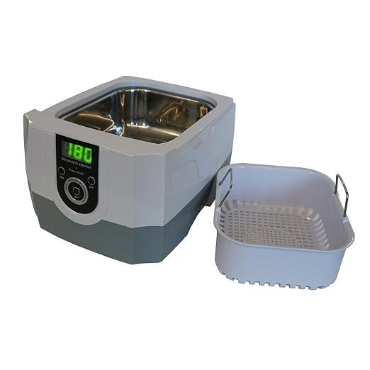 iSonic P4800 Commercial Ultrasonic Cleaner, 1.5Qt/1.4L, White/Gray Color, Plastic Basket, 110V