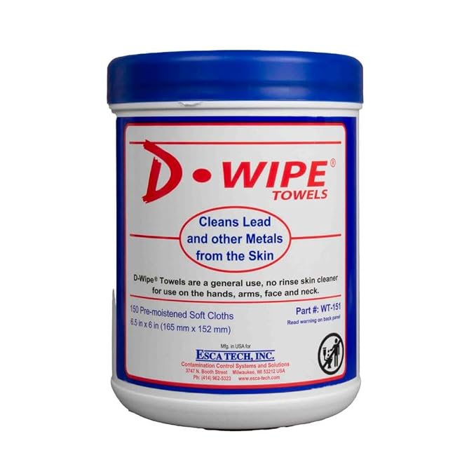 D-Lead D-Wipe Towels, Premoistened Lead-Removing Wipes (150 count)