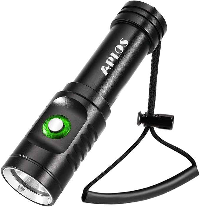 APLOS AP01 1050lm Diving Flashlight with Power Indicator, IPX8 Waterproof Professional Rechargable Dive Light