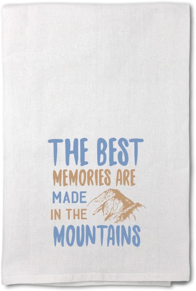 Style In Print Mothers Day Decor Flour Kitchen Towels Mountains Hill Valley Peaks Best Memories Summer Cleaning Supplies Dish Towels Design Only