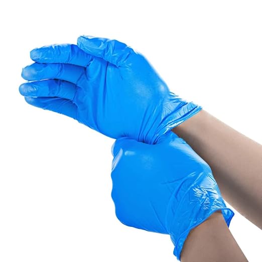 Basic Medical Synmax Vinyl Exam Gloves - Latex-Free & Powder-Free - Small, BMPF-3001 Blue 2 Boxes of 100