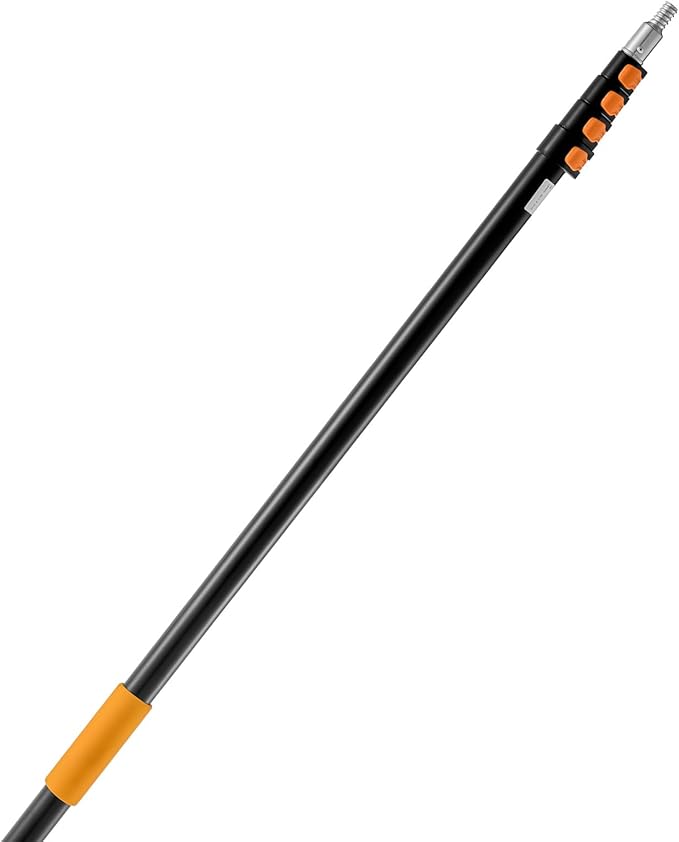 VEVOR Telescopic Extension Pole, 6-24 FT Multi-Purpose Extension Pole, Sturdy Aluminum Alloy Paint Extendable Pole with Flip-Lock Design, Telescopic Pole for Painting, Dusting and Cleaning