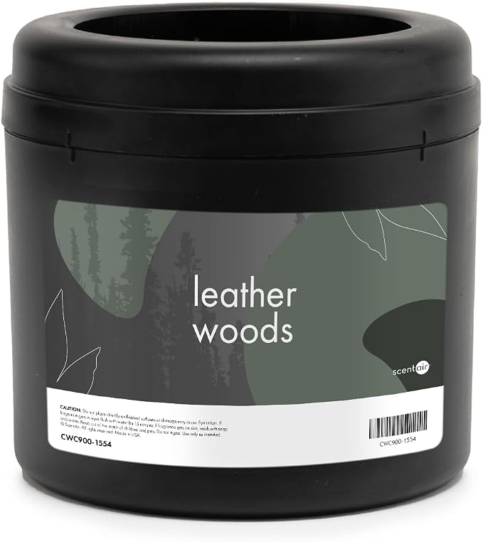 ScentAir Whisper Home Monthly Plug-in Refill, Fragrance Cartridge for Home and Office, Amazon Exclusive, Leather Woods