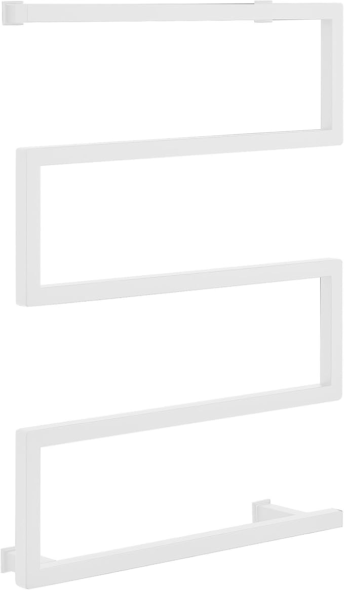 Voltaire 5-Bar Electric Towel Warmer in Matte White