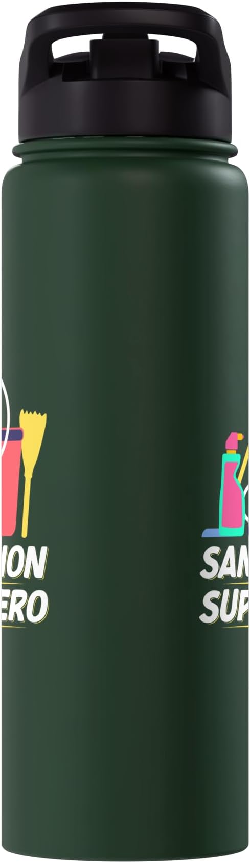 Sanitation Superhero Cleaning Stainless Steel Insulated Water Bottle