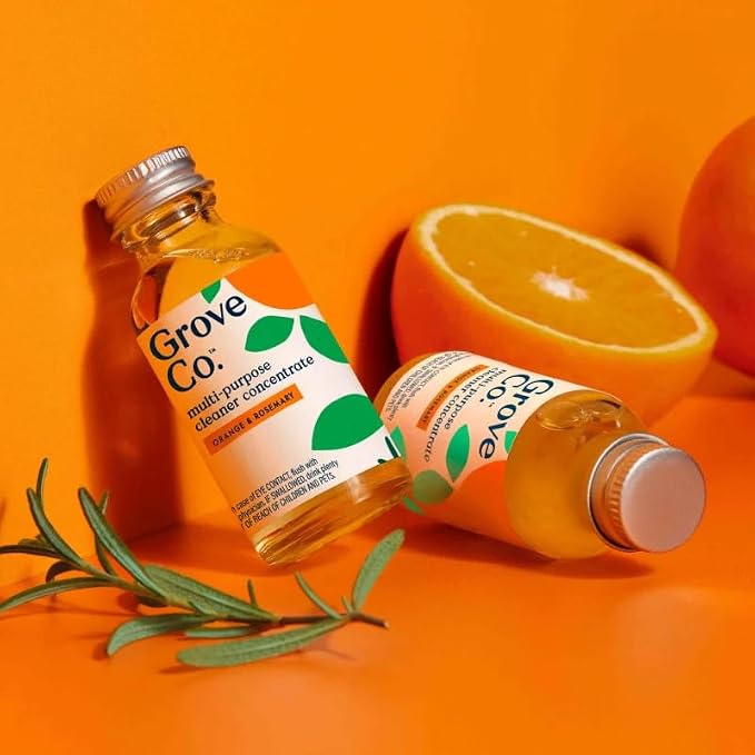 Grove Co. Multi-Purpose Cleaner Concentrate - Two 1oz Packs, Orange & Rosemary Liquid Surface Refill
