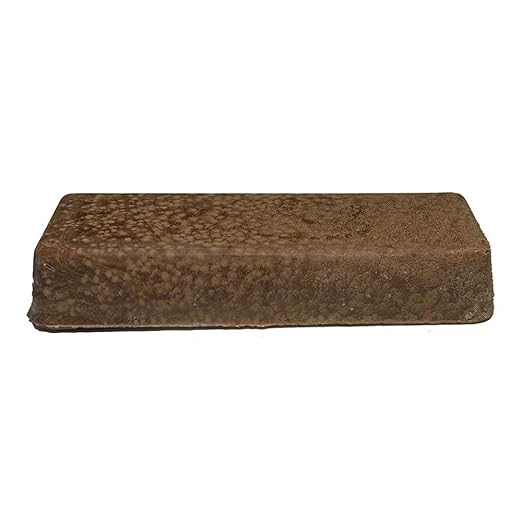 Benchmark Abrasives Buffing Compound for Cutting Removing Scratches on Brass Aluminum Pewter, Non-Ferrous Metals, Wood, Stainless Steel, 1 Pound Bar (Brown Tripoli)