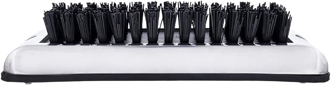 United Pacific 90050 Stainless Shoe/Boot Scraper w/Nylon Brush, 430 Stainless Steel Housing – Black Brush – ONE Unit