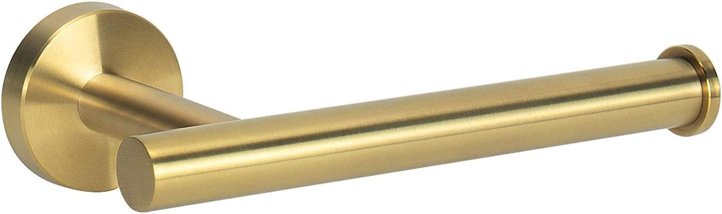 NearMoon Bathroom Toilet Paper Holder, Premium SUS304 Stainless Steel Rustproof Wall Mounted Toilet Roll Holder for Bathroom, Kitchen, Washroom (1 Pack, Brushed Gold)