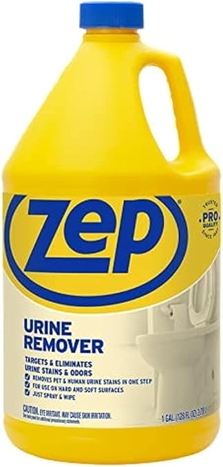 Zep 128oz Urine Remover and 1 Gallon Carpet Shampoo Cleaner Bundle - Professional Strength Formulas