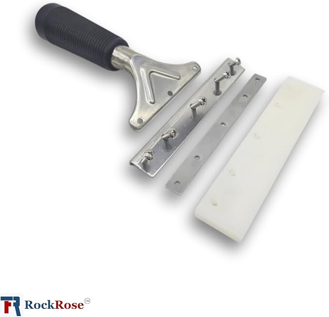 RockRose 8'' Big Mouth Squeegee Handle - Professional Tinting Tool Heavy Duty Sturdy Stainless Steel Handle for Security Film Installation & Home Window Automotive Film - Extra Leverage Pack 1 Unit