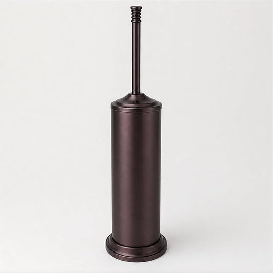 Red Bronze Toilet Brush and Holder Set，Extra Long Handled Toilet Bowl Brush and Holder，Stainless Steel Heavy Duty Toilet Brush for Bathroom,Deep Cleaning Modern Toilet Cleaner Slip Base