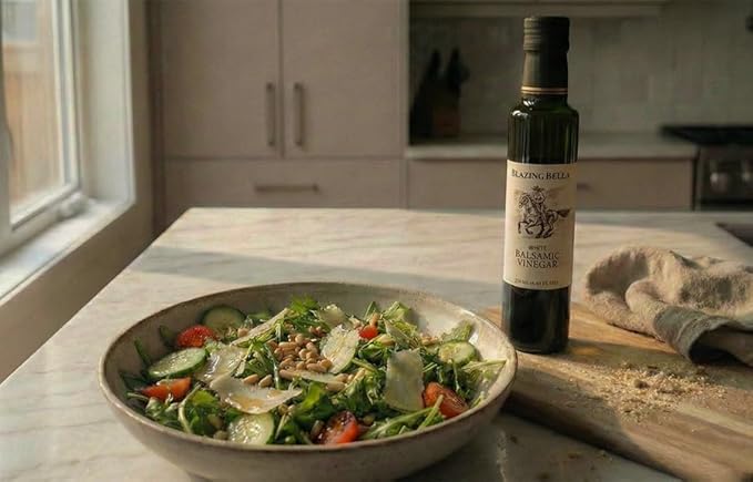 Blazing Bella White Balsamic Vinegar of Modena, Italy – Smooth, Bright & Naturally Sweet, 8.45 fl oz (250ml)