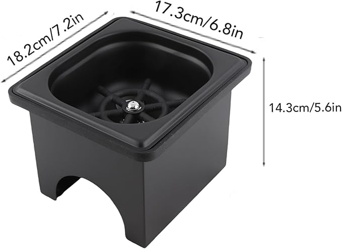 Stainless Steel Pitcher RinserFrom Opening Kitchen Sink Automatic Glass Cup Washer for Hotel Bar Coffee Milk Tea Cup Black (Small)