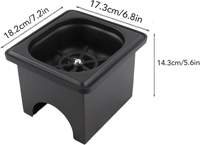 Diydeg Pitcher Rinser, Stainless Steel Kitchen Sink Glass Rinser with Drain and Drip Tray, Countertop Automatic Cup Washer for Bar, Home, Cafe, Restaurant, Household & Commercial (Black) (Small)