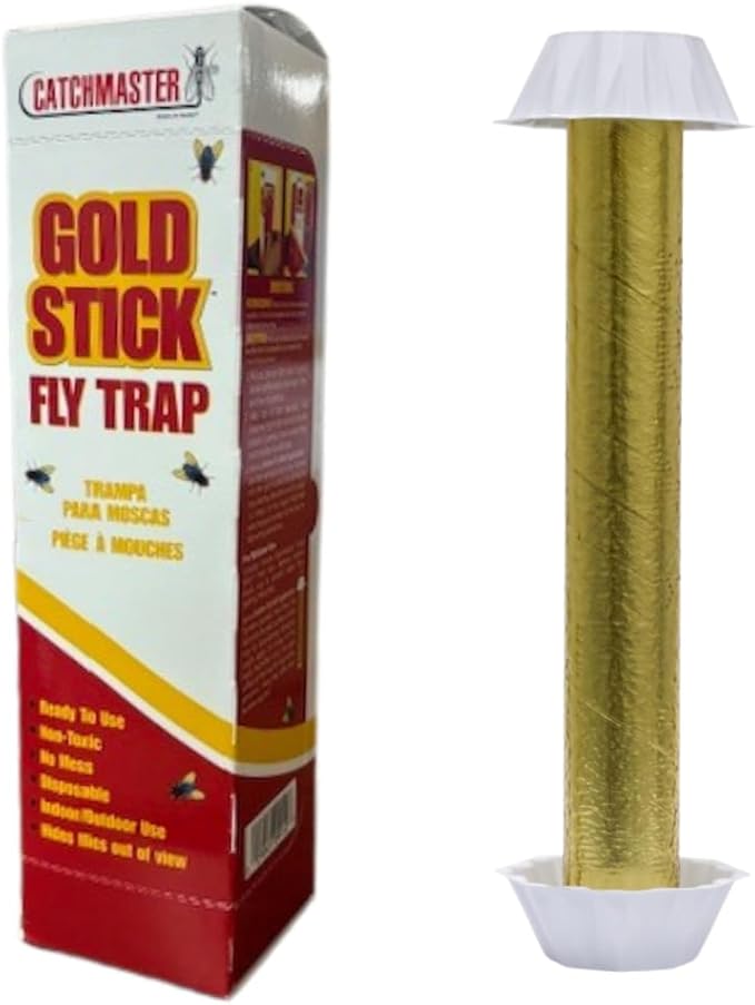 Fly Trap Sticks - Full Case of 12 – Effective & Easy-to-Use Fly Control Solution | Premium USA Supply Gloves for Safe Eradication | USA Supply Pest ID Card