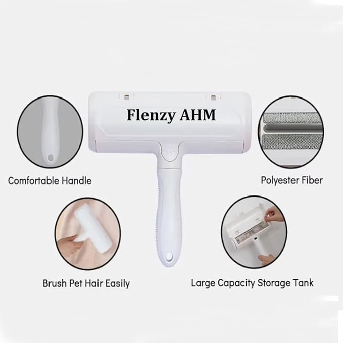 Pet Hair Remover Tool, Reusable Lint Roller Brush for Cat and Dog Hair and Fur Remover from Sofa, Couch, Furniture, Carpet, Bedding, Clothes and Car Seat. Waterproof, Portable and Easy to Clean-Grey