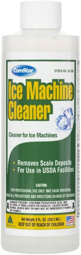 Ice Machine Cleaner, 8 Ounces Designed to Remove Scale & Lime Deposits, Food-Grade Liquid, Most Effective Food Grade Liquid Descaler, Made in USA, (90-350)