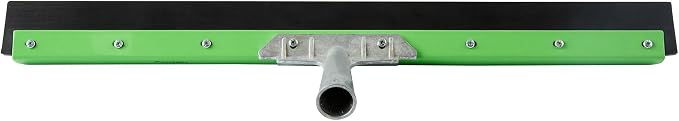 Restaurantware-SQUEEGEE ONLY: Clean Tek Professional 24 Inch Floor Squeegee, 1 Broom With Rubber Blade - Handle Sold Separately, Heavy-Duty, Green Steel Wiper, Ideal For Floor, Tiles