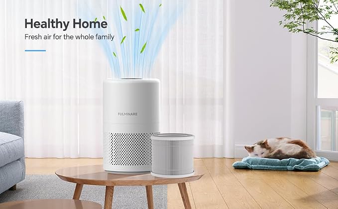 FULMINARE PU-T10 Air Purifiers Replacement, H13 HEPA Air purifiers for Bedroom,Pets, Office, Portable Small Air Filters Quiet Air Cleaner Filtering Out 99.97% 0.01 Microns, Smoke, Particles