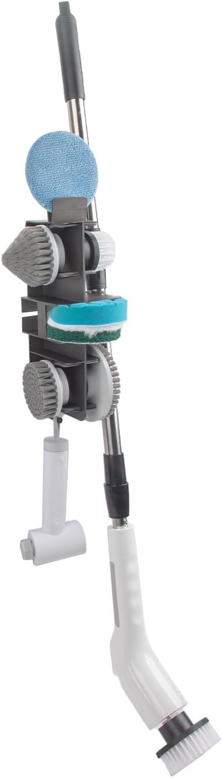 Wall Mount Organizer Rack for Electric Spin Scrubber | Handle Dia. under 1 inch,Storage Holder, Cleaning Brush Caddy,Bathroom Kitchen