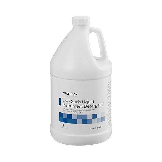 McKesson Low Suds Liquid Instrument Detergent, Clean Medical Devices and Surgical Instruments, 1 gal, 1 Count, 1 Pack