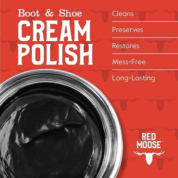 RED MOOSE Boots and Shoe Cream - Shoe Polish Kit for Leather - Shoes Shine - Made in the USA