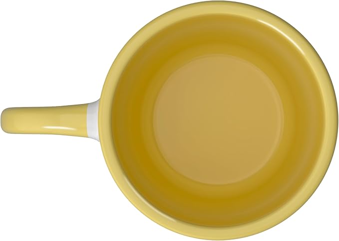 Clean Freak at Work Cleaning Ceramic Mug, Yellow/White
