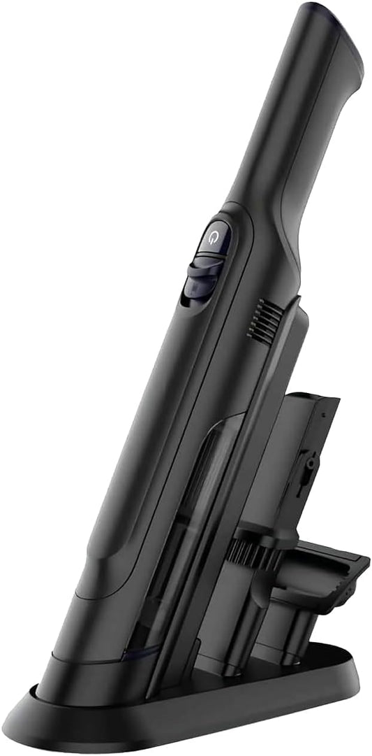 Handheld Vacuum Cordless, Lightweight 1.4lb with Powerful Suction, Charging Dock, Single Touch Empty and Detachable Dust Cup, Portable Mini Car Vac for Home Office and Pet Hair (Misty Gray)