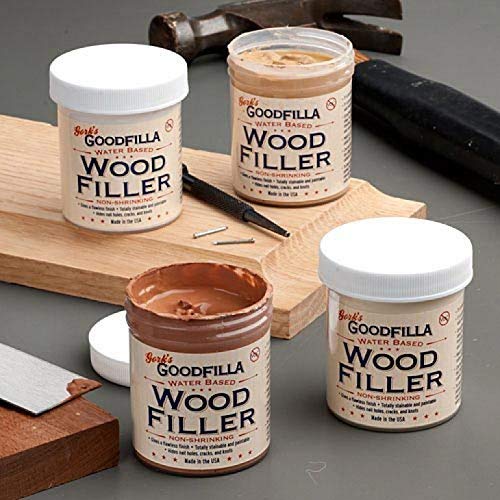 Goodfilla Red Oak, 1 Gallon (13.5lbs) Wood and Grain Filler, Stainable, Sandable, Zero Waste, Non-Toxic, USA Made