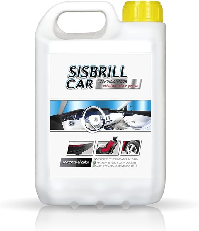 Sisbrill Car Leather Cleaner & Conditioner Spray – Auto Interior Cleaner for Leather, Plastic, Vinyl, Dashboards – Satin Finish – 1.3 Gal