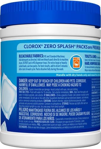 Clorox Control Bleach Packs Regular Laundry Packs, 12 Count (Pack of 6)