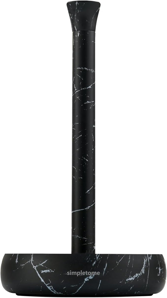 simpletome Heavy Duty Paper Towel Holder Countertop Prevent Kitchen Paper from Unraveling (Marble Black)
