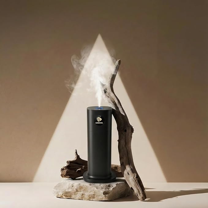 Hotel Waterless Diffuser with App Control, 700ml Capacity, Dual Atomizing Cores, RGB Night Light, Includes 4x50ml Essential Oils