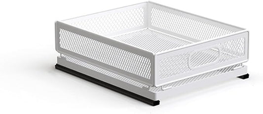 Pull Out Cabinet Organizer, Slide Out Drawers Fixed with Adhesive Nano Film, Pantry Shelves Sliding Drawer Storage Organization for Kitchen/Bathroom/Bedroom (11.8*9.4*3.9inch/30*24*10cm)