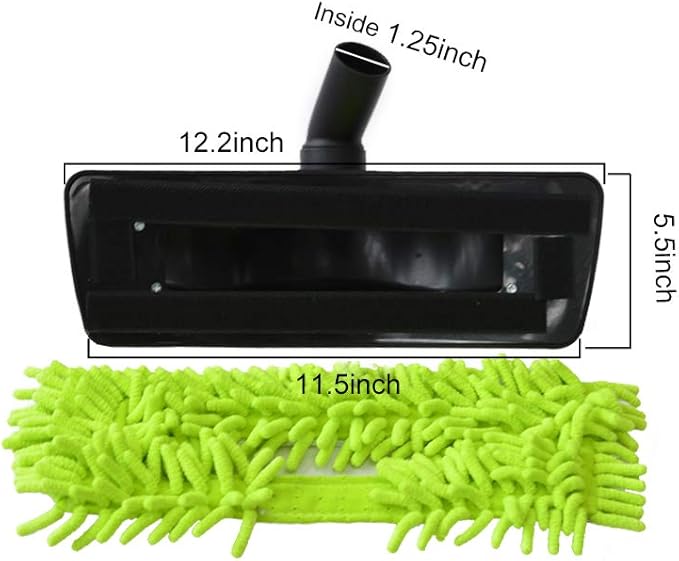 EZ SPARES 6PCS 1 1/4" 32-35mm Universal Hard Floor Washable Sweeper Microfiber Chenille Dust Mop Brush Kit Head Fit All Vacuum Brands Cleaner Accessories Horsehair Brush Kit for Most Brands