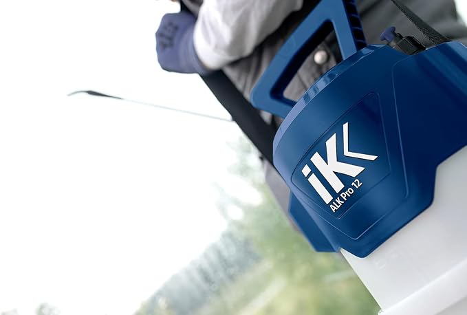 IK ALK Pro 12 – Heavy-Duty Sprayer for Alkalines, Alcohols & Ketones – 2 Gal Pump Sprayer – Adjustable Nozzle, Safety Lock, Shoulder Strap – Ideal for Industrial Cleaning & Disinfection