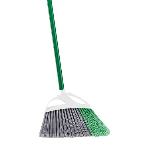 Libman Commercial 205 Large Precision Angle Broom, Steel Handle, 13" Wide, Green and White (Pack of 6)